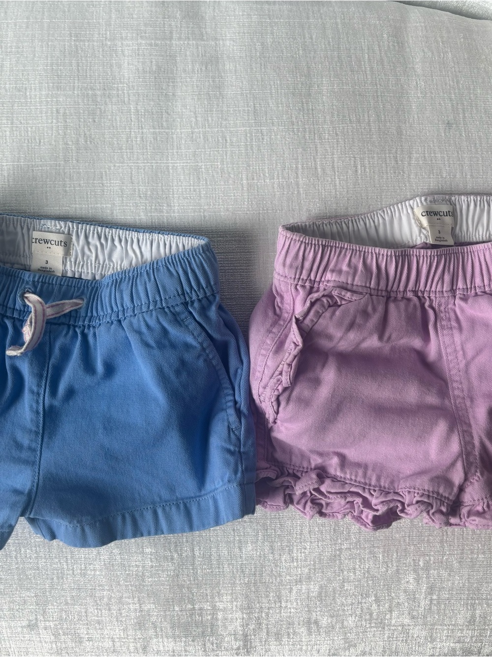 J. Crew Girls Blue and Lilac Shorts Set